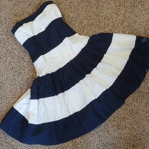 Abercrombie & fitch navy&white striped short dress